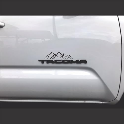Mountain Decal Vinyl Car Sticker | Die Cut Vehicle Window Graphic, Bumper Stickers | Van Accessories, Camping Hiking Gift Ideas | Waterproof Exterior Automotive (Matte Black, 8