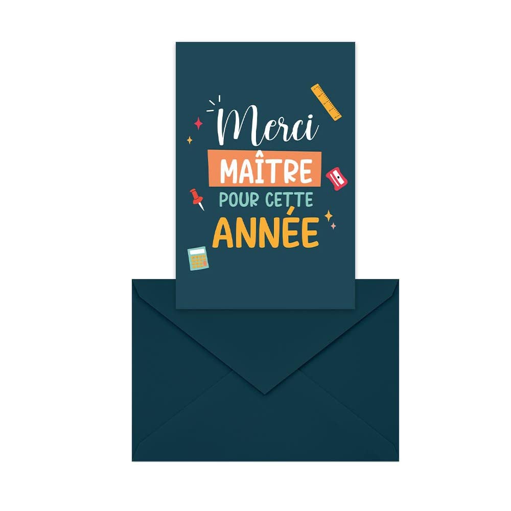 STC - Envelope Thank You Master Card 15.2 x 10.5 cm, Multicolored, 15.2 cm x 10.5 cm