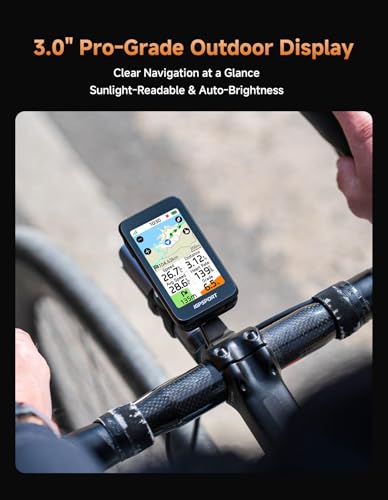 iGPSPORT BiNavi Air Bike Computer, 3.0\'\' Touchscreen MAP Voice Navigate Reroute Climb Smart Wireless GPS Cycle Computer - Thumbnail 2