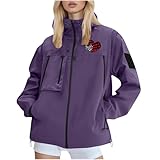 Regenjacke Damen Wasserdicht Atmungsaktiv Übergangsjacke mit Kapuze Regenmantel Fahrrad Trenchcoat...