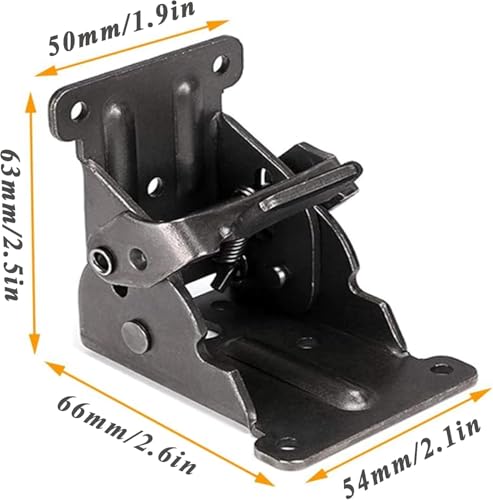 DXIA 4 Stücke Klappbeschlag, Tisch-Klappenbeschlag Klappbar, Faltbare Stützhalterung-Regal, Klappbare Verriegelung, Beinbeschläge und Eckverbinder, für Tischbeine und Bänke Tischbein Scharnier