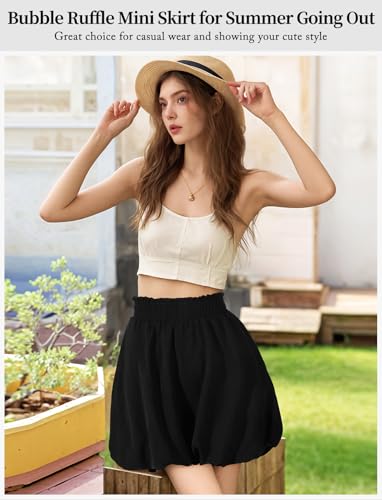 Cute Flowy White Mini Skirt With High-Waist And Elastic Band, Breathable Knit, Comfortable For Women’S Sports And Daily Use3