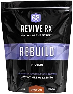 Revive Rx Rebuild Whey Protein Isolate and L-Glutamine Bulk 2.58lbs (Chocolate)