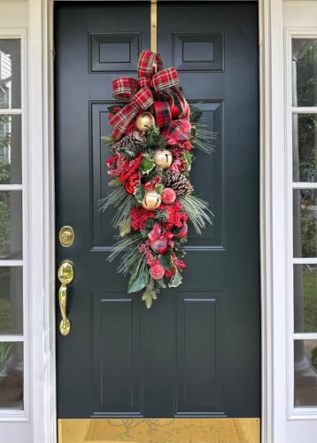 Couronne pour Noël grande taille et butin d'automne extérieur pour maison