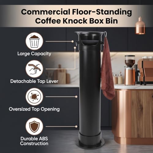 Miniatura 4 de Coffee Knock Box, Coffee Grind Knock Box, Contenedor De Recolección De Posos De Café De Pie Comercial Para Restaurantes Hogar Cocinas