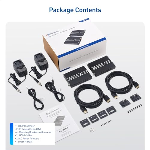 Extensor HDMI 4K Balun sobre Ethernet con soporte para montaje en pared 7