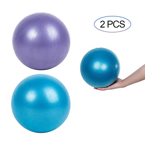2 Pack 9 Inch Pilates Ball, Small Exercise Ball With Inflatable Pipette For Stability, Barre, Pilates, Yoga, Core Training And Physical Therapy. Bender Balls #TOP1