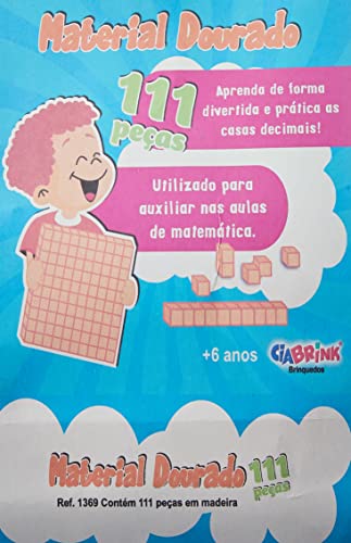 Material Dourado Individual 111 Peças em Madeira, Embalagem Sacola Plástica, A Partir de 0 Anos Ciab