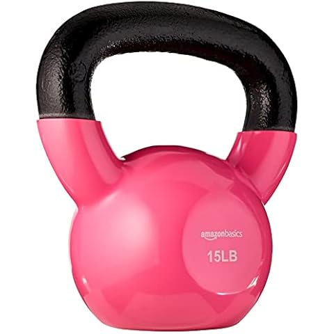 Amazon Basics 15 lb Pink Kettlebell Cover