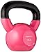 AmazonBasics Vinyl Kettlebell - 15 Pounds, Pink