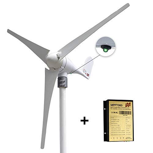Marsrock Wind Turbine Generator Kit 400W 24V with 3 Blade, Wind Generator Kit with Charge Controller, Wind Power generator for Marine, RV, Home, Windmill Generator Suit for Hybrid Solar Wind System
