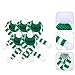 20 PCS Christmas Mini Knit Hat and Mini Scarf Set Santa Hats for Crafts Christmas Wine Bottle Ornaments Doll Clothes Accessory Decor (Green)