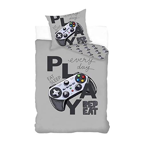 BrandMac Gamer Kinder-Bettwäsche-Set 135x200 80x80 Baumwolle Controller Player 6 BrandMac Gamer Kinder-Bettwäsche-Set 135x200 80x80 Baumwolle Controller Player