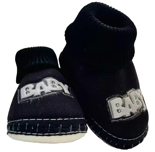 Advik Unisex Newborn Baby Booties First Walking Shoes Sandals with Anti Slip Sole Footwear 0-12 Months (Set of 3) Black, Red, White (6_Months) 2