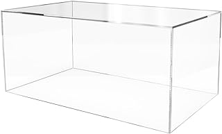 20" x 12" x 9" Clear Acrylic Display Box with One Open Side Versatile Rectangular One Piece Retail Product Riser or Merchandise Storage Bin by Marketing Holders