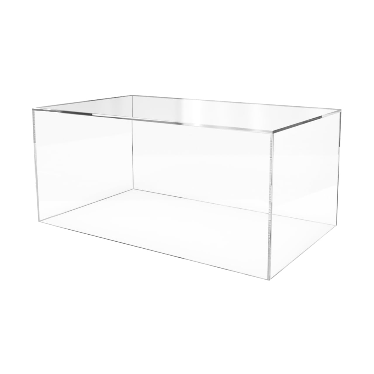 20" x 12" x 9" Clear Acrylic Display Box with One Open Side No Lid Versatile Rectangular One Piece Retail Product Riser or Merchandise Storage Bin by