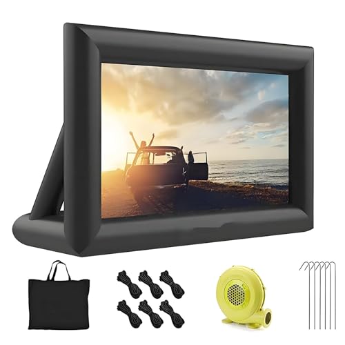 Pantalla inflable para proyector 14 ft doble cara 16:9