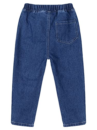Little Kids Boys Jean Pants Elastic Waist Pull On Straight Denim Jeans Trousers Daily Wear4