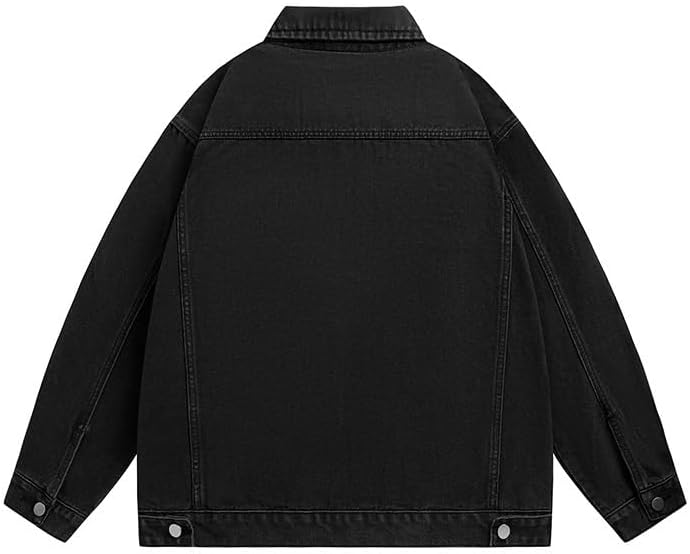 Mens Street Style Denim Jacket Coats Casual Trendy Spring Fall Jackets Outerwear for Men