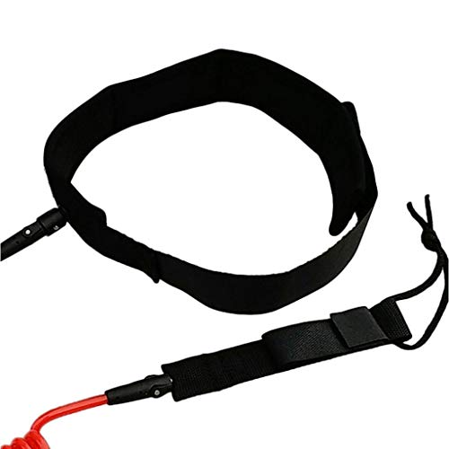 Coleira de 3 m com 7 mm enrolada da menolana – Rodas duplas de aço inoxidável – para surfe e placa d