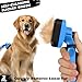3PCS Self Cleaning Slicker Brush & Pet Grooming Rake & Flea Comb for Dogs, Cats and Horses | Double-Sided Dematting Comb & Skin Friendly Deshedding Grooming Tool | Premium Pet Supplies (Blue)