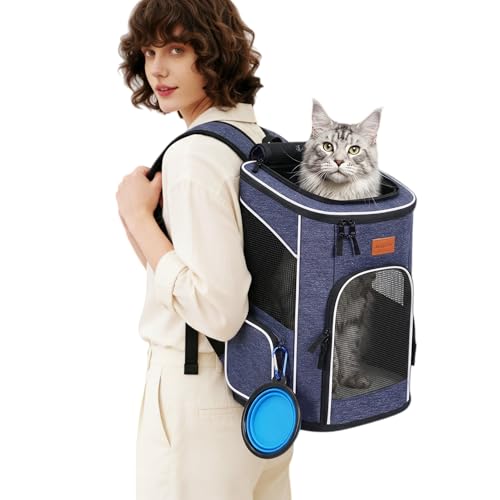 Morpilot Sac à Dos, Sac Transport Chat Chien Respirant et Pliable pour Petits Chats et Chiens Chiot, Sac à Dos de Transport Chat avec Sangle de Sécurité...
