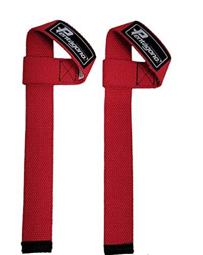 Tala Strap 100% Algodão P/Treinos Pesados De Musculação Vermelho