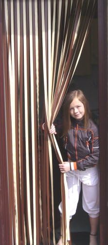Holland Plastics Original Brand Tube Type Door Curtain Bug Fly Strip Blind. 'Coffee & Cream'