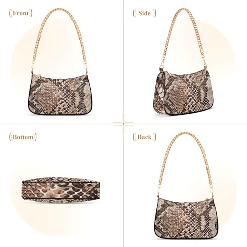 Bolso de hombro para mujer tipo clutch con cadena miniatura 5