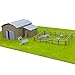 Outland Models Railway Scenery Country Farm Barn with Accessories 1:64 S Scale