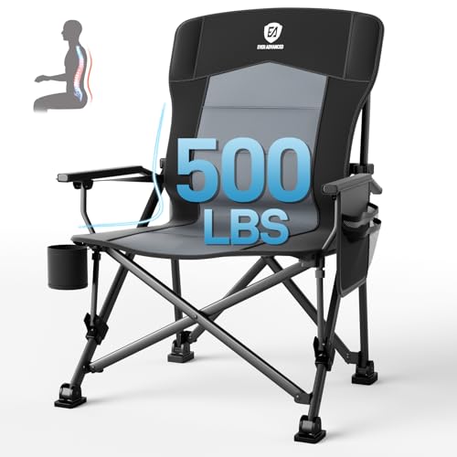 Camping chair with lumbar supports