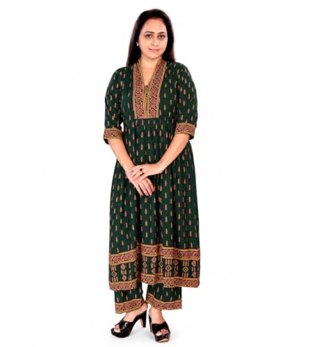 Image of Momenta Women's Pure Cotton Maternity Kurta Set | Feeding Kurti with Concealed Zippers | Maternity Dress for Pre & Post Pregnancy