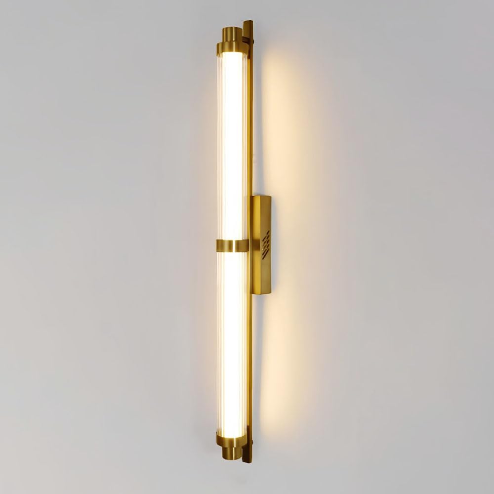 Lámpara de pared de acero inoxidable con luz LED moderna en 360°