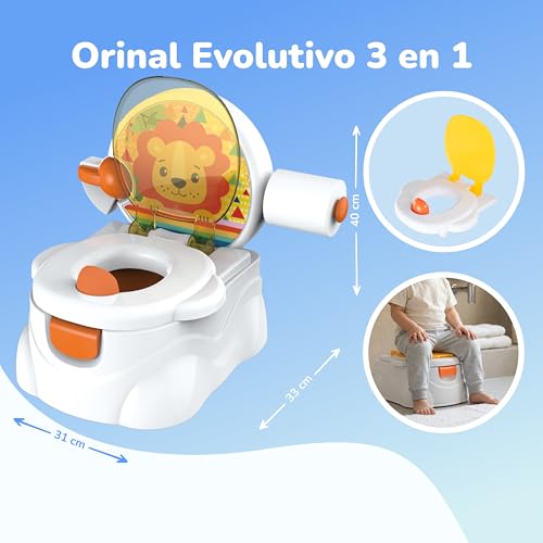 Miniatura 2 de Galpat Baby Orinal Bebé 3 En 1 - Inodoro Niños Con Música Cuando Cae Orina - Incluye Reductor De Wc - Porta Rollos De Papel - Simulador De Cisterna - Recipiente Extraíble Multicolor