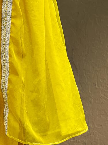 Image of INDO ERA Women's Silk Blend Embroidered Straight Kurta and Pant with Dupatta Set (KH9BK6210)