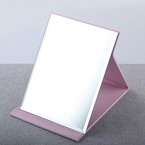 Bathroom mirror JWZQ Miroir de Courtoisie Portable,Miroir Pliant,avec Support,Antidéflagrant,Rotation Libre à 180 °,Réglage Multi-Angle Cover