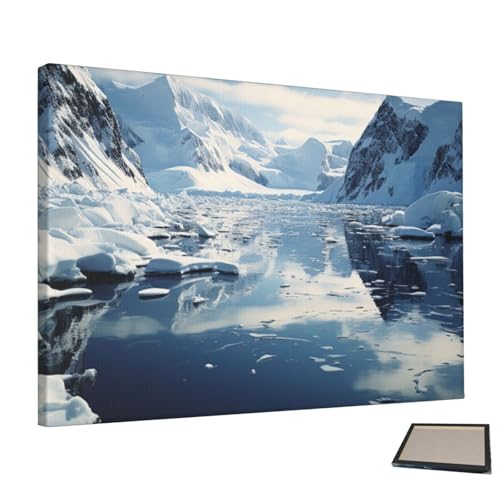 Peinture murale de la péninsule antarctique toile sans cadre