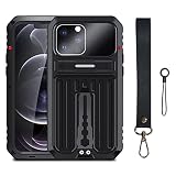 GLLDS Coque pour Iphone 14/14 Pro/14 Pro Max, Antipoussière Anti-Neige Incassable Housse avec Fonction Stand Antichoc 360 Protection Intégrale Étui,Noir,14 Pro Max 6.7