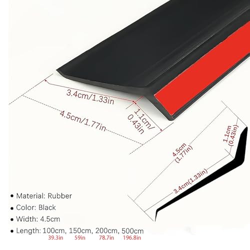 Barra protectora contra goteo de goma autoadhesiva, 4,5 cm 3