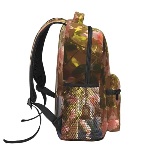 PHAYAH Chimes Pattern Backpack 15.7" Simple Bag For Everyone With 1 Main Compartment, Front Utility Pocket3