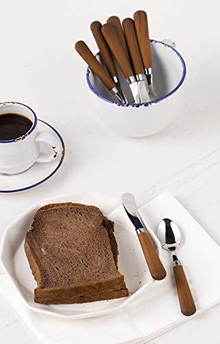 Quid Novi Flatware Corsica Collection - 8-Piece Stainless Steel Serving Set - Medium Brown #TOP2
