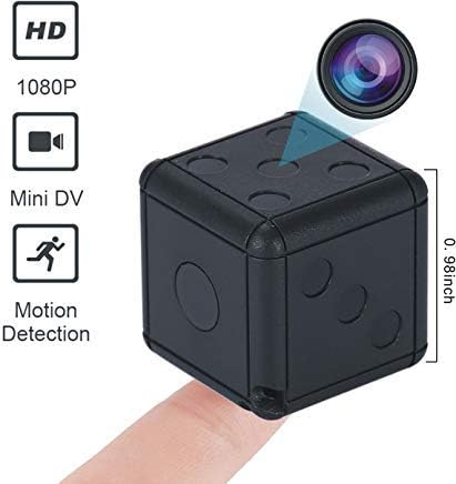 Mini Spy Hidden Camera,Full HD Small Secret Toy Dice Camera with Motion Detection&Night Vision,Wireless Hidden Body Security Cams for Home,Office and Meeting,Built-in 230mAh Battery Lasts 50mins,Black