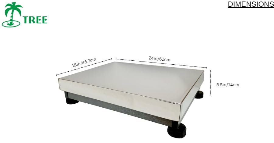 Base para báscula DCT 3ra - Capacidad 500 lb, plataforma acero miniatura 3