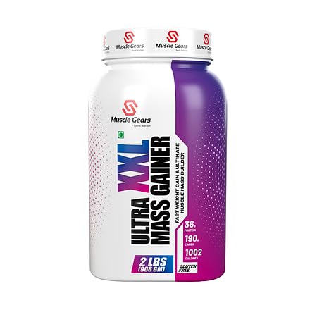 Ultra XXl Mass Gainer (Weight/Muscle Gain Protein Powder for Men & Women) 2LBS, Belgium Chocolate