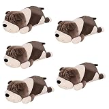 Garneck 5 Pièces Shar Pei Poupée Bébé Poupée Para Mujer Filles Coucher Ami Jouets Dessin Animé Coussin Chien en Peluche Coussin Oreillers pour Oreiller pour Voiture Dos Ménage