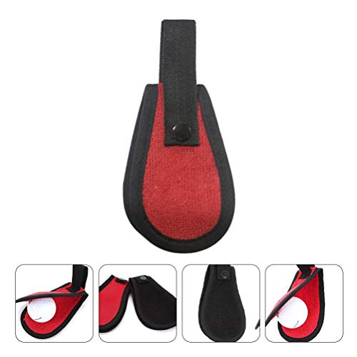 Amosfun Acessório de manutenção de bola de golfe para limpeza de bola de golfe vermelho