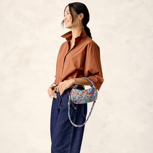 Image of Vera Bradley Women's Premium Cotton Roxbury Crescent Crossbody Bag