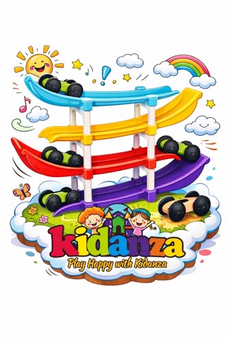 Image of 6-LAVEL Ramp Racer Multi-Level Toy Car Track Set with Mini Cars, Colourful Stacking Ramps for Kids