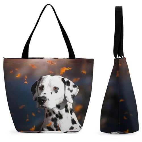 Sac de shopping Dalmatien pour femme : grand sac à bandoulière de voyage 28.5x18x32.5cm