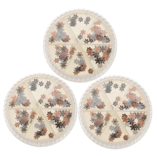 MOTHNUR 3 Cajas Calcomanías De Uñas Metálicas Cortauñas Con Recogedor Gel Pegar Uñas Coletero Arte De Uñas Pegatinas Tijeras Tableros Equipo Clavo Pegatinas De Uñas Metálico Golden